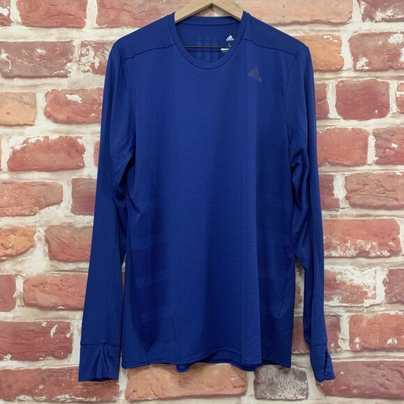Adidas Climacool Supernova Tee Top Women's Large Blue Exercise Running Shirt - Picture 1 of 10